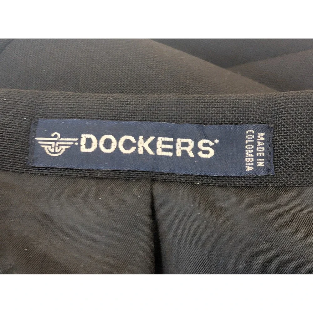 VTG‎ Dockers Men's Black Blazer Jacket Size 46 L Long Business Casual Wool Blend - Picture 7 of 10